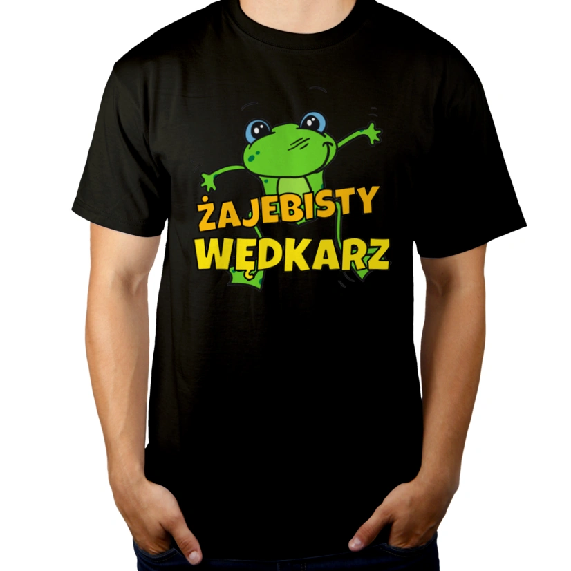 Żajebisty Wędkarz - Męska Koszulka Czarna