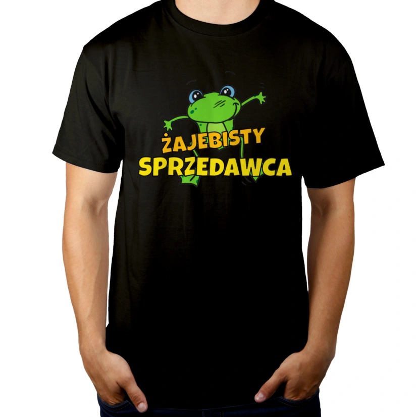 Żajebisty sprzedawca - Męska Koszulka Czarna