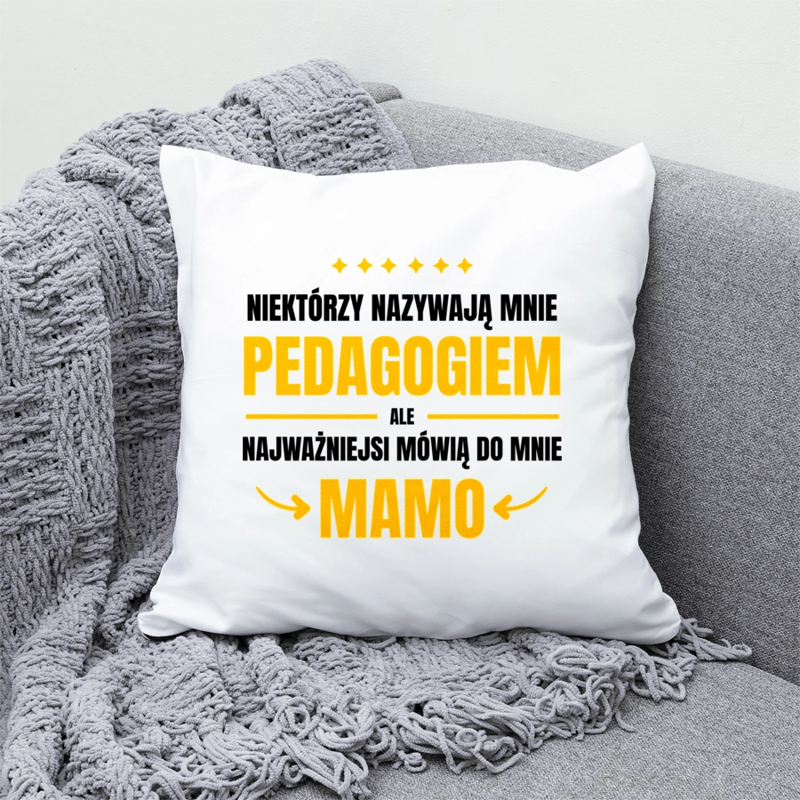 Mama Pedagog - Poduszka Biała