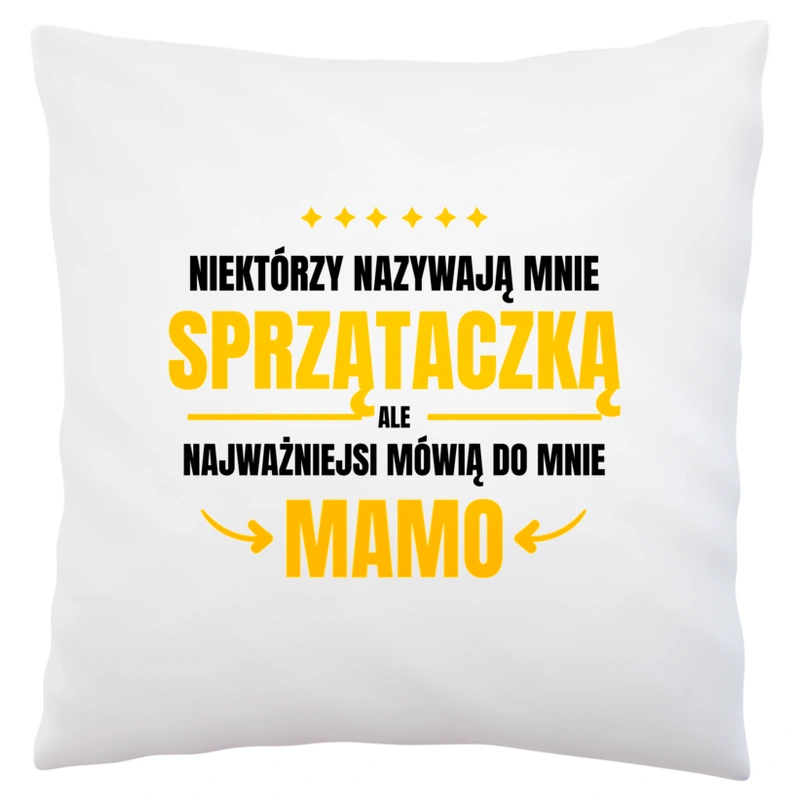 Mama Sprzątaczka - Poduszka Biała