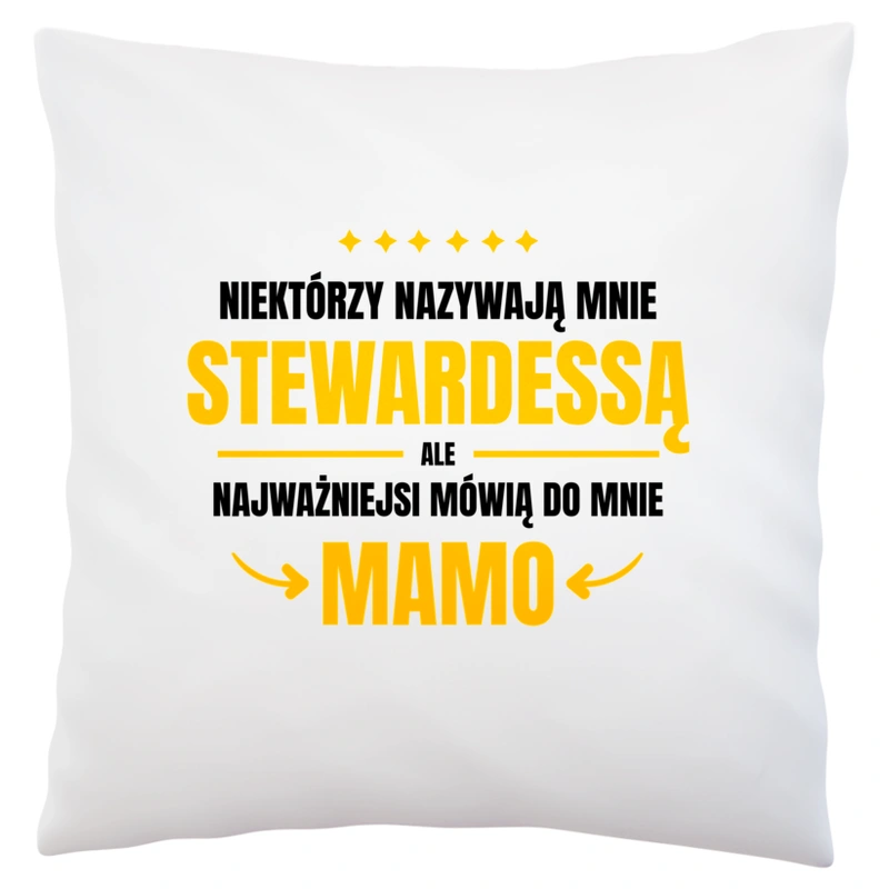 Mama Stewardessa - Poduszka Biała