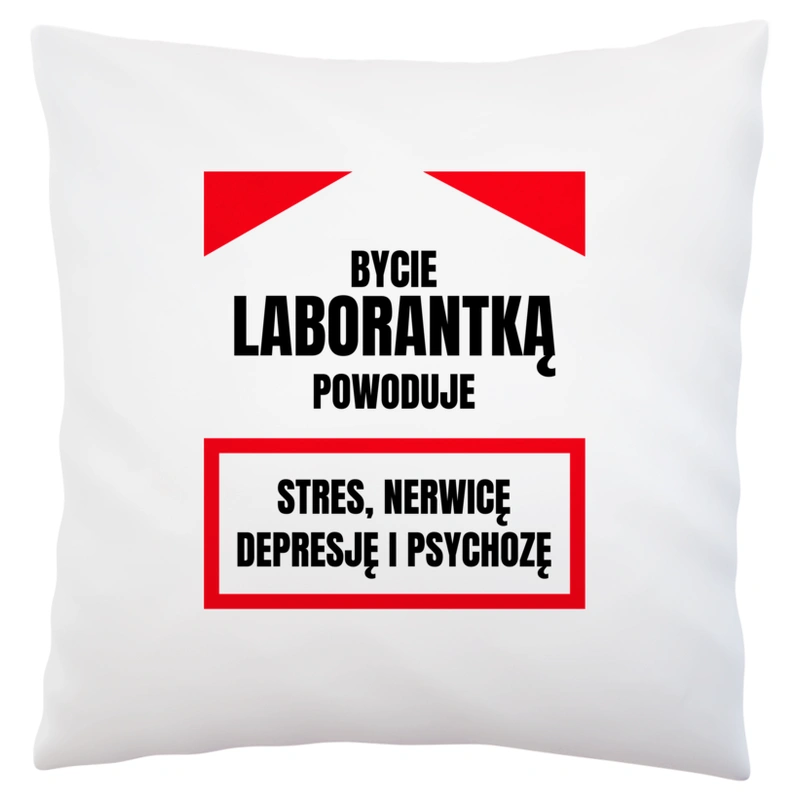 Bycie Laborantką - Poduszka Biała