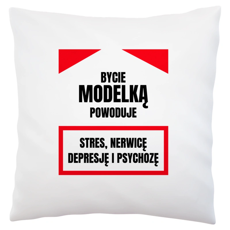 Bycie Modelką - Poduszka Biała