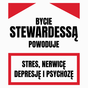 Bycie Stewardessą - Poduszka Biała