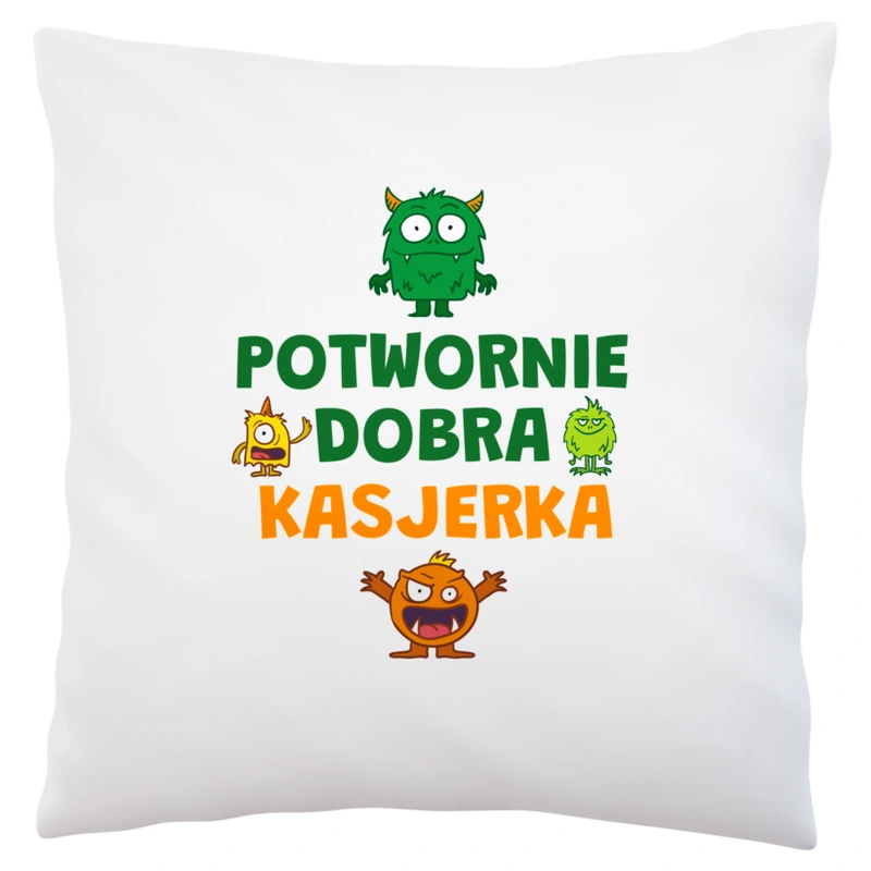 Potwornie Dobra Kasjerka - Poduszka Biała