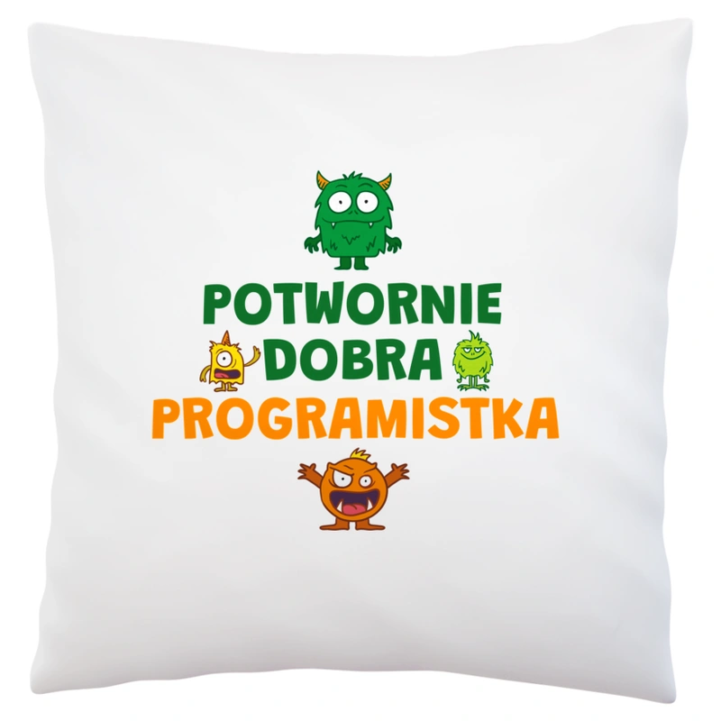 Potwornie Dobra Programistka - Poduszka Biała