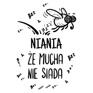 Niania Że Mucha Nie Siada - Kubek Biały