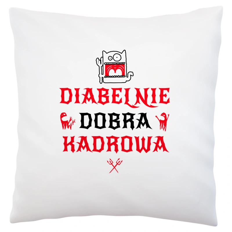 Diabelnie Dobra Kadrowa - Poduszka Biała