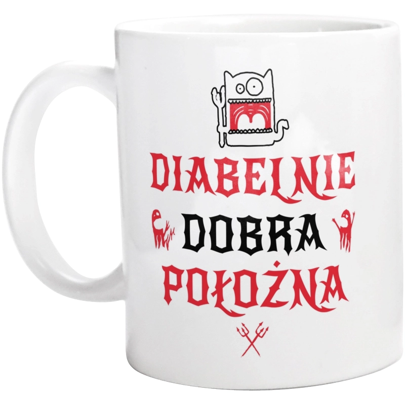 Diabelnie Dobra Położna - Kubek Biały