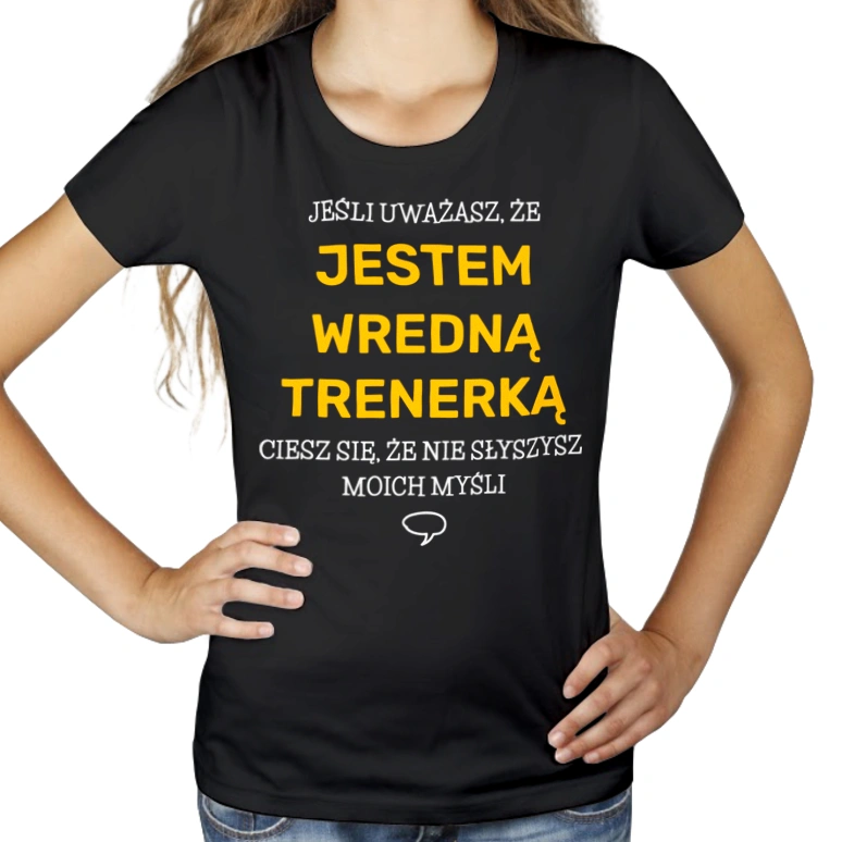 Wredna Trenerka - Damska Koszulka Czarna