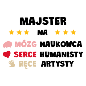 Mózg Serce Ręce Majster - Kubek Biały