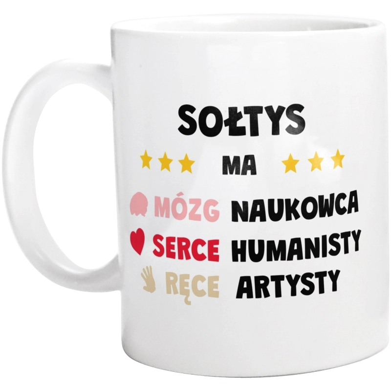 Mózg Serce Ręce Sołtys - Kubek Biały