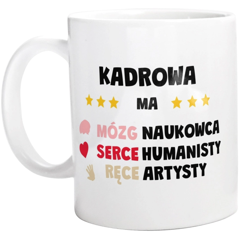 Mózg Serce Ręce Kadrowa - Kubek Biały