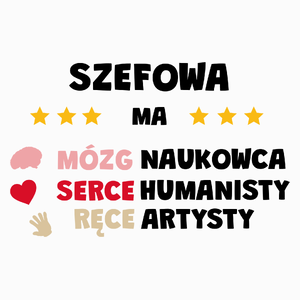 Mózg Serce Ręce Szefowa - Poduszka Biała