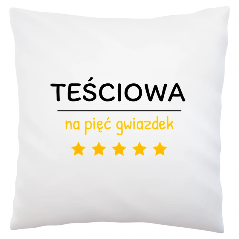 Teściowa Na 5 Gwiazdek - Poduszka Biała