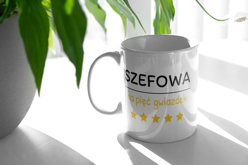 Szefowa Na 5 Gwiazdek - Kubek Biały