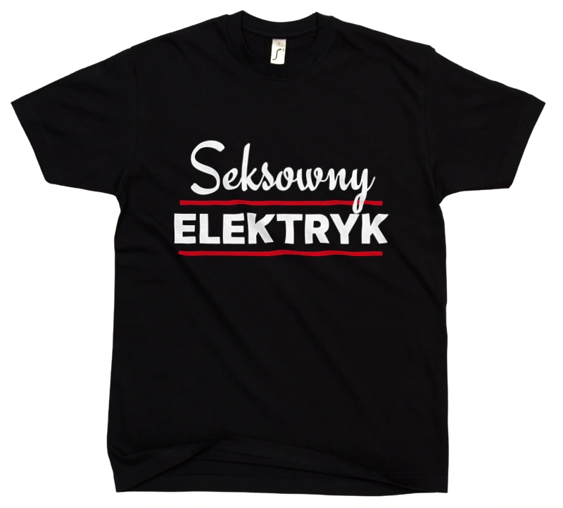 Seksowny Elektryk - Męska Koszulka Czarna