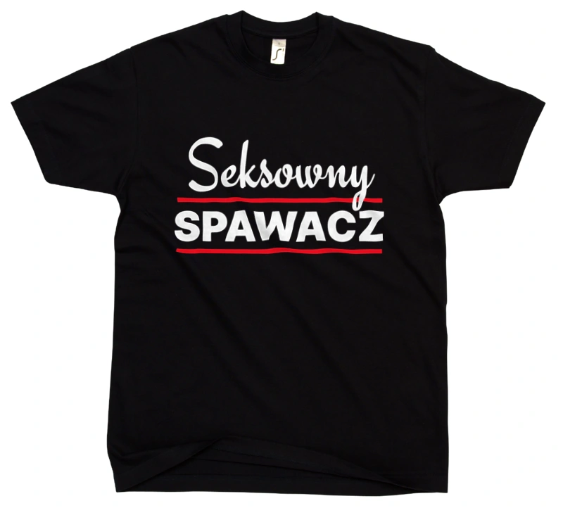 Seksowny Spawacz - Męska Koszulka Czarna