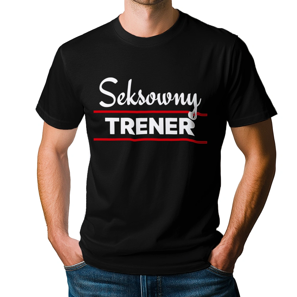 Seksowny Trener - Męska Koszulka Czarna