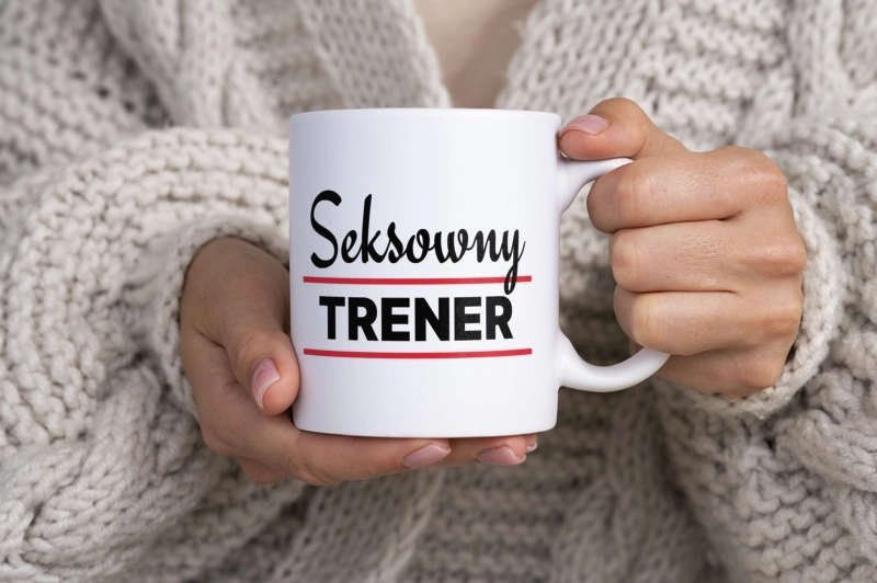 Seksowny Trener - Kubek Biały