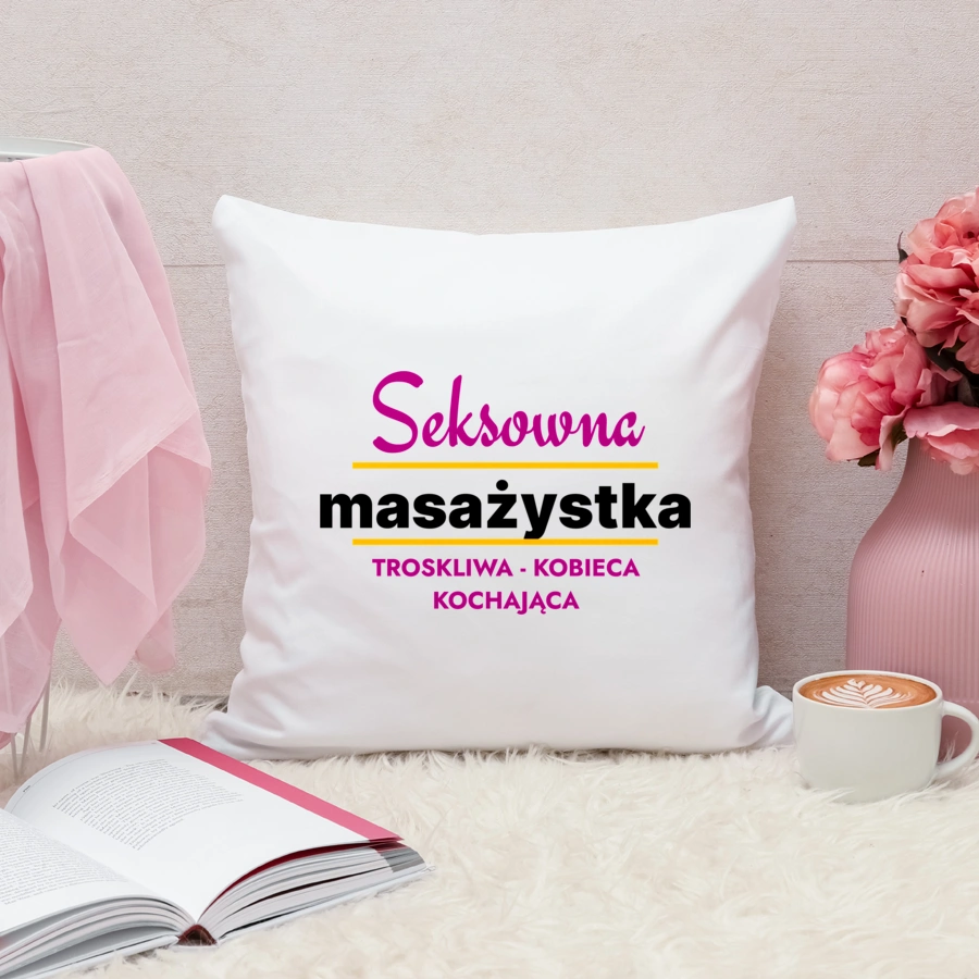 Seksowna Masażystka - Poduszka Biała