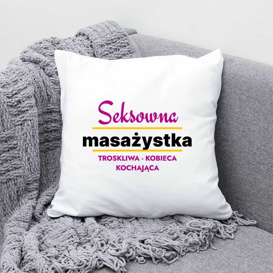 Seksowna Masażystka - Poduszka Biała