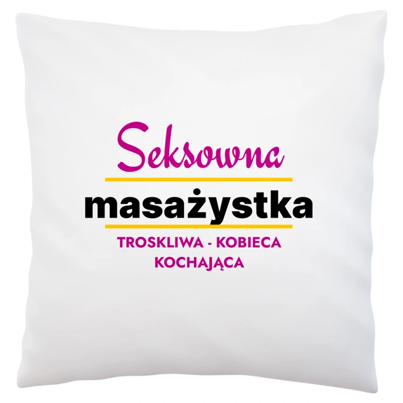 Seksowna Masażystka - Poduszka Biała