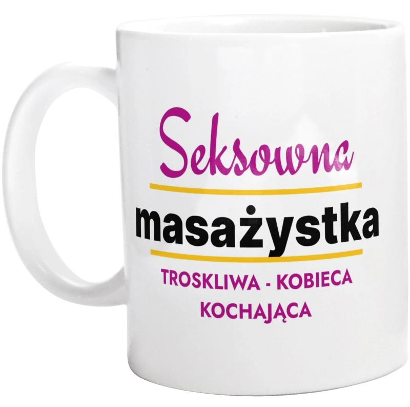 Seksowna Masażystka - Kubek Biały