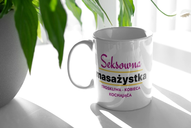 Seksowna Masażystka - Kubek Biały