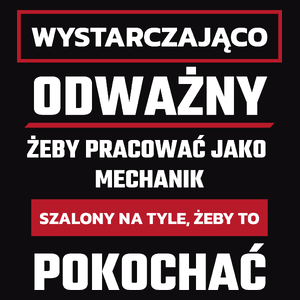 Odważny Szalony Mechanik - Męska Koszulka Czarna