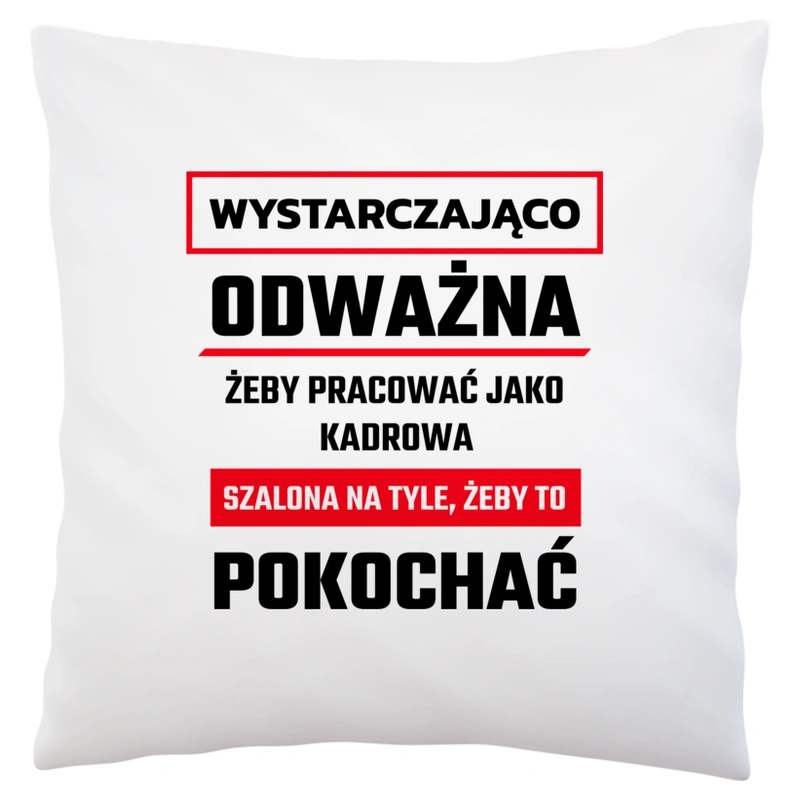 Odważny Szalony Kadrowa - Poduszka Biała