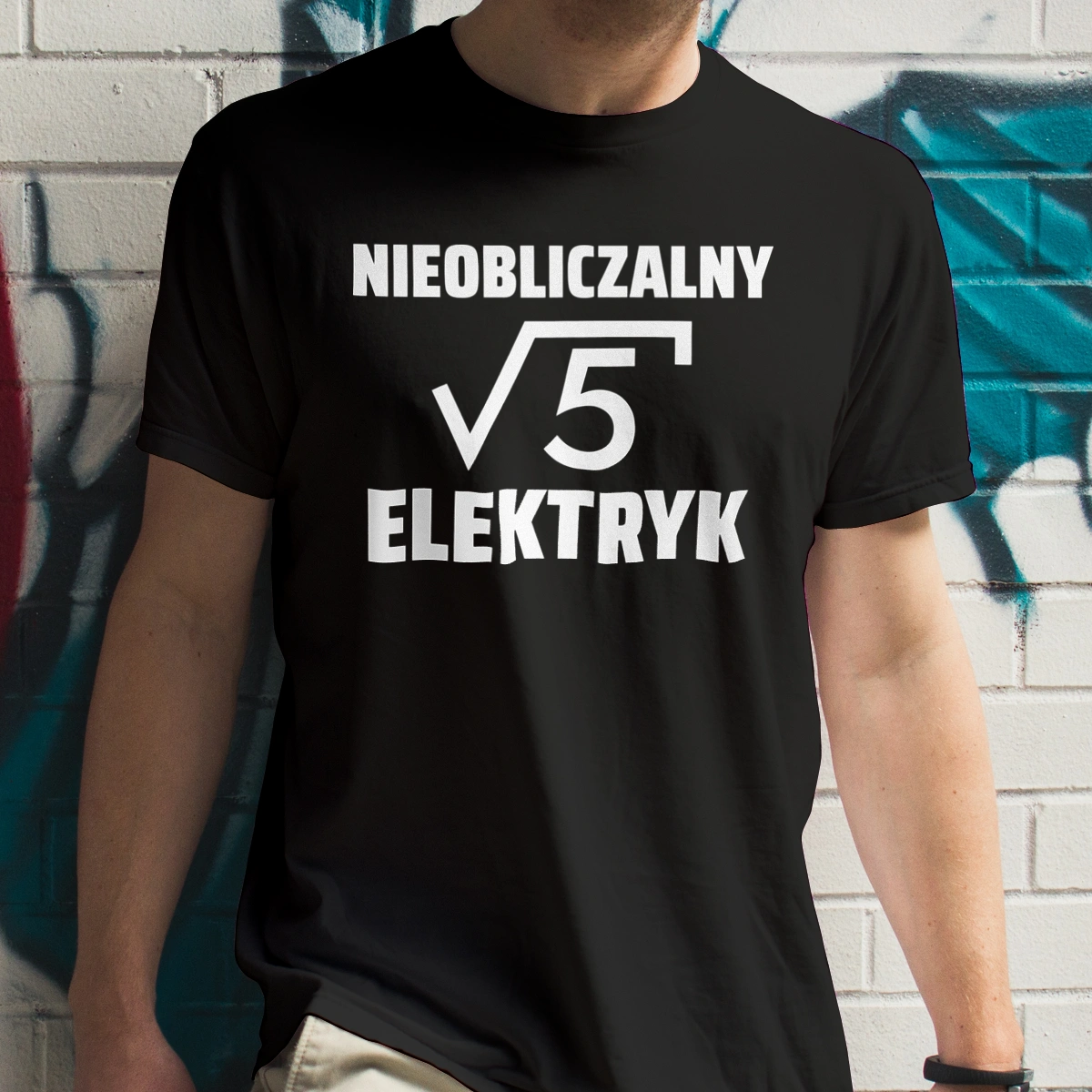 Nieobliczalny Elektryk - Męska Koszulka Czarna