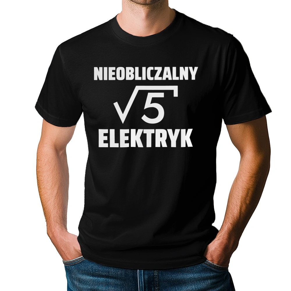 Nieobliczalny Elektryk - Męska Koszulka Czarna