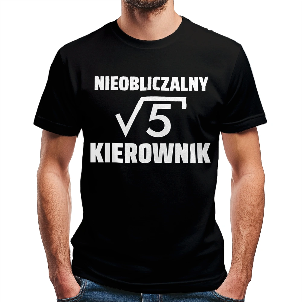 Nieobliczalny Kierownik - Męska Koszulka Czarna