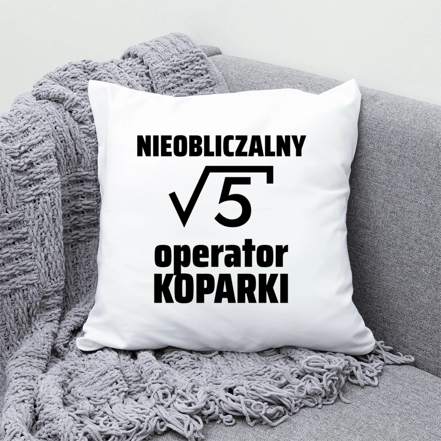 Nieobliczalny Operator Koparki - Poduszka Biała