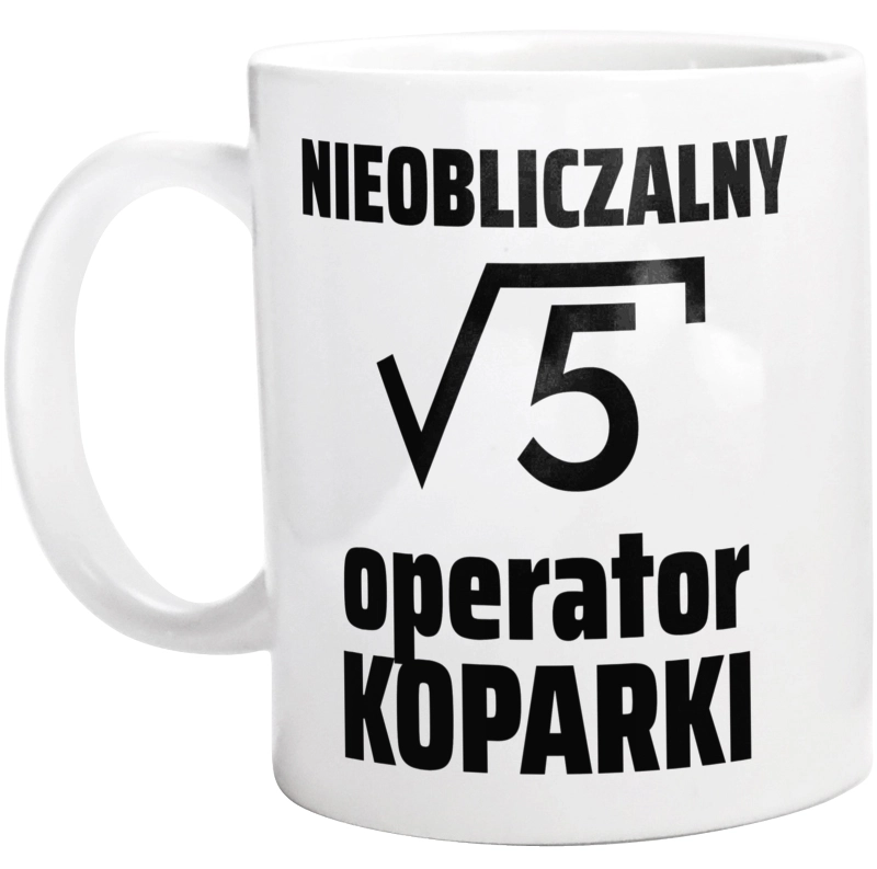 Nieobliczalny Operator Koparki - Kubek Biały