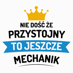 Przystojny Mechanik - Poduszka Biała