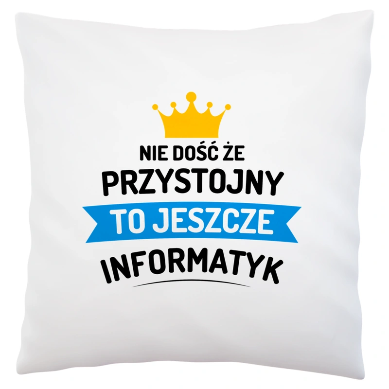 Przystojny Informatyk - Poduszka Biała