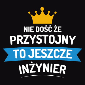 Przystojny Inżynier - Męska Koszulka Czarna