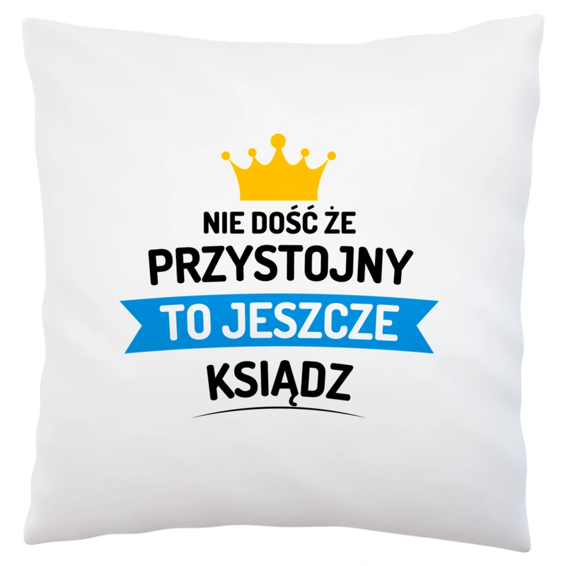 Przystojny Ksiądz - Poduszka Biała