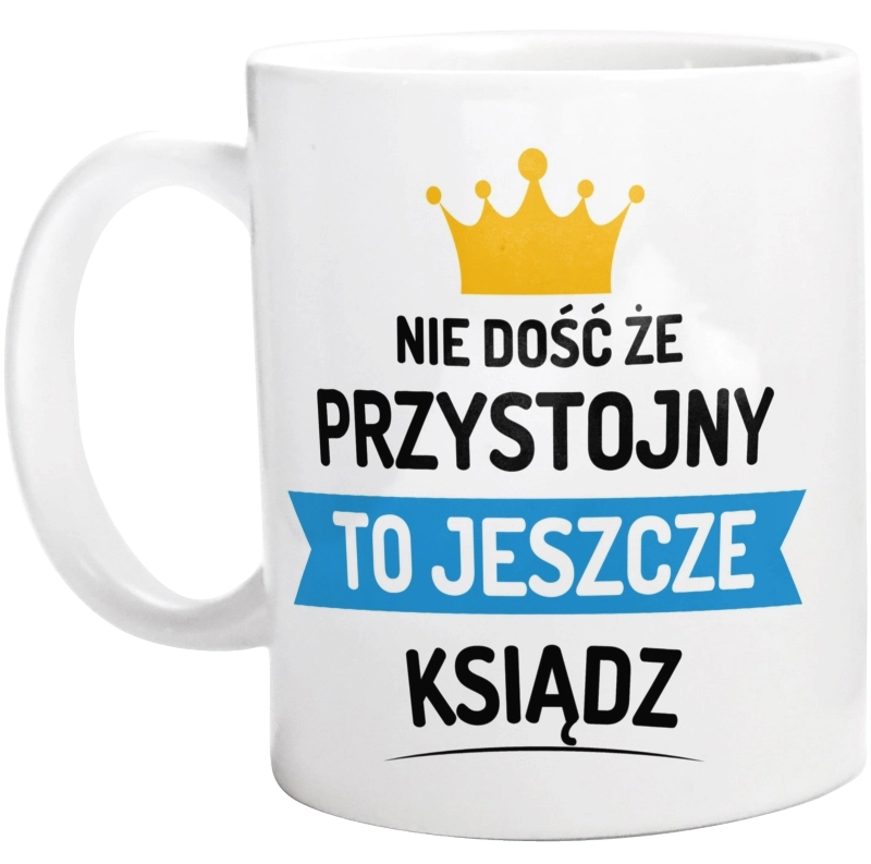 Przystojny Ksiądz - Kubek Biały