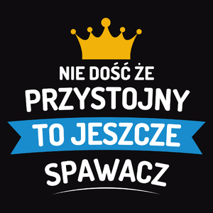 Przystojny Spawacz - Męska Koszulka Czarna