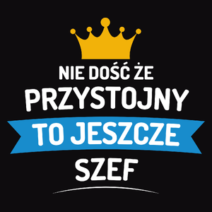 Przystojny Szef - Męska Koszulka Czarna