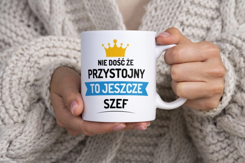 Przystojny Szef - Kubek Biały