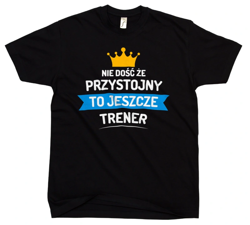 Przystojny Trener - Męska Koszulka Czarna