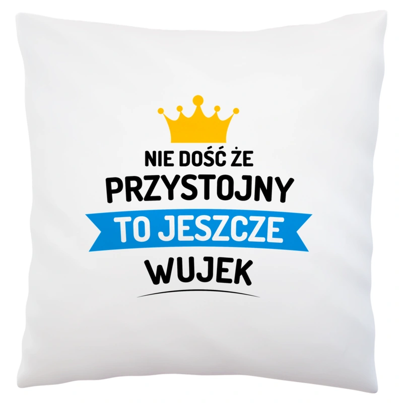 Przystojny Wujek - Poduszka Biała