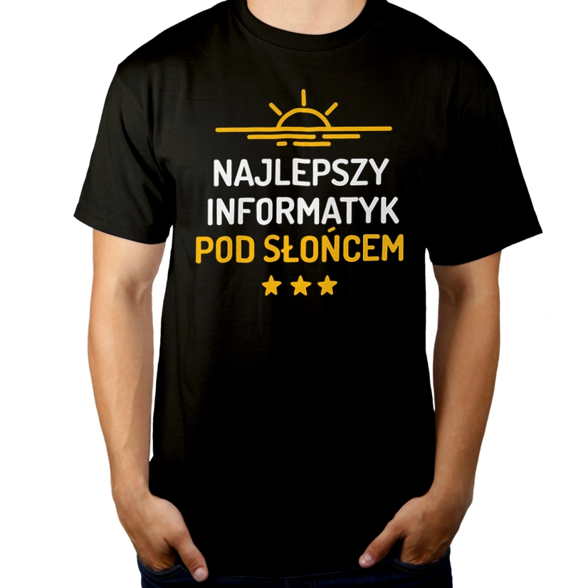 Najlepszy Informatyk Pod Słońcem - Męska Koszulka Czarna