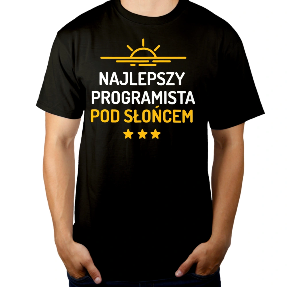 Najlepszy Programista Pod Słońcem - Męska Koszulka Czarna