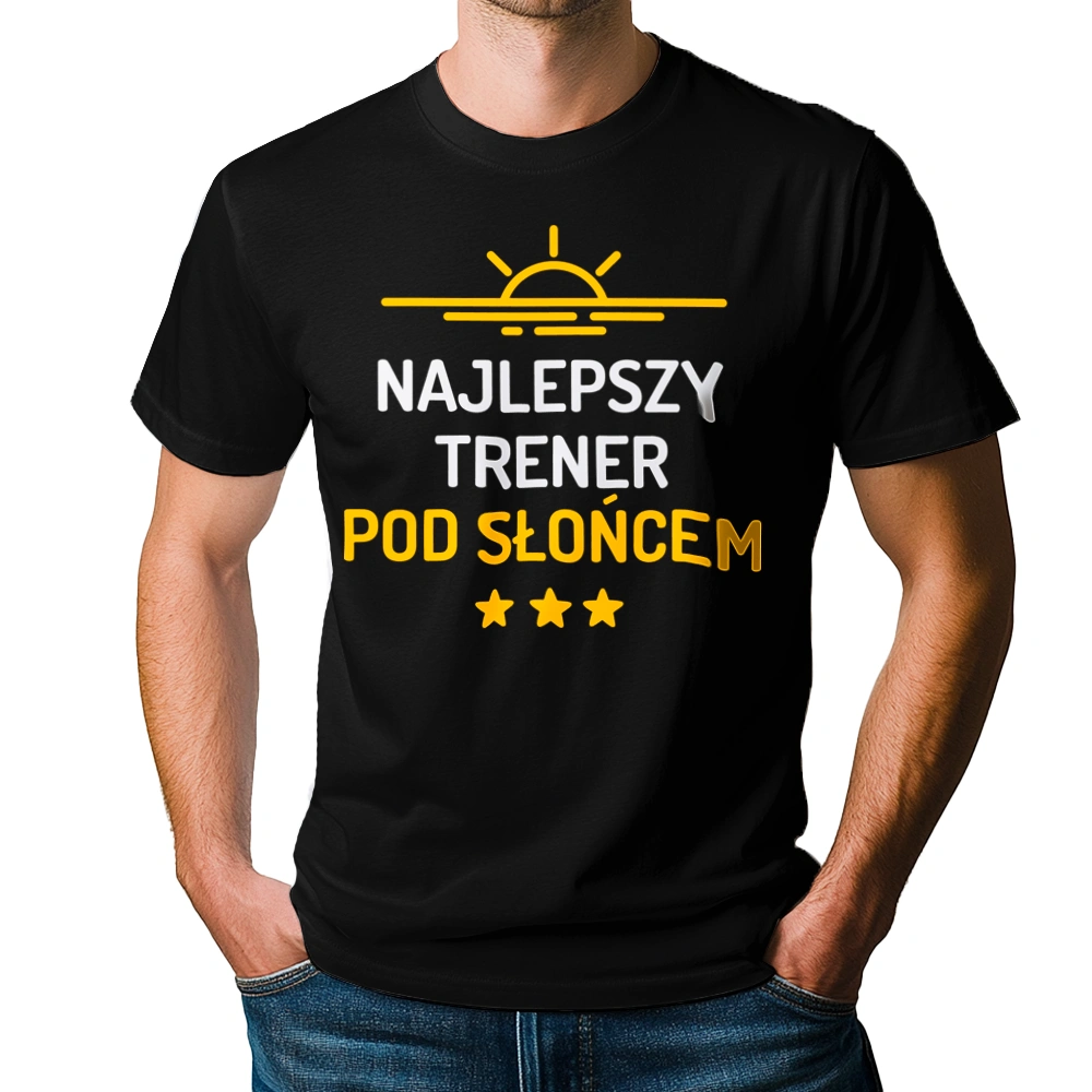 Najlepszy Trener Pod Słońcem - Męska Koszulka Czarna