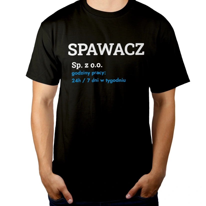 Spawacz Sp. Z O.o. Godziny Pracy - Męska Koszulka Czarna